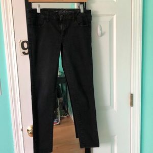 American eagle super stretch black jeans